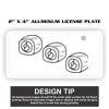2" X 4" Aluminum License Plate  Thumbnail