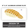2" X 4" Aluminum License Plate  Thumbnail