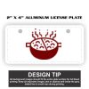 2" X 4" Aluminum License Plate  Thumbnail