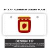 2" X 4" Aluminum License Plate  Thumbnail