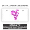 2" X 4" Aluminum License Plate  Thumbnail