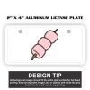 2" X 4" Aluminum License Plate  Thumbnail