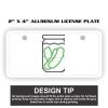 2" X 4" Aluminum License Plate  Thumbnail
