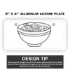 2" X 4" Aluminum License Plate  Thumbnail
