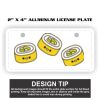 2" X 4" Aluminum License Plate  Thumbnail