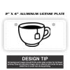 2" X 4" Aluminum License Plate  Thumbnail