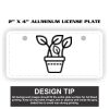 2" X 4" Aluminum License Plate  Thumbnail