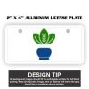 2" X 4" Aluminum License Plate  Thumbnail