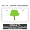 2" X 4" Aluminum License Plate  Thumbnail