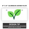 2" X 4" Aluminum License Plate  Thumbnail
