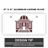 2" X 4" Aluminum License Plate  Thumbnail