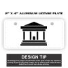 2" X 4" Aluminum License Plate  Thumbnail