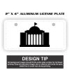 2" X 4" Aluminum License Plate  Thumbnail