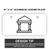 2" X 4" Aluminum License Plate  Thumbnail