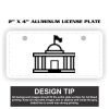 2" X 4" Aluminum License Plate  Thumbnail
