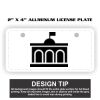 2" X 4" Aluminum License Plate  Thumbnail