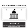 2" X 4" Aluminum License Plate  Thumbnail