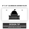 2" X 4" Aluminum License Plate  Thumbnail