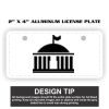 2" X 4" Aluminum License Plate  Thumbnail