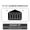 2" X 4" Aluminum License Plate  Thumbnail