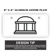2" X 4" Aluminum License Plate  Thumbnail
