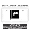 2" X 4" Aluminum License Plate  Thumbnail