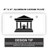 2" X 4" Aluminum License Plate  Thumbnail