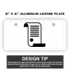 2" X 4" Aluminum License Plate  Thumbnail