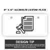 2" X 4" Aluminum License Plate  Thumbnail