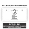 2" X 4" Aluminum License Plate  Thumbnail