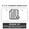 2" X 4" Aluminum License Plate  Thumbnail