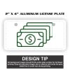 2" X 4" Aluminum License Plate  Thumbnail