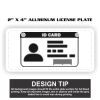 2" X 4" Aluminum License Plate  Thumbnail