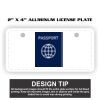 2" X 4" Aluminum License Plate  Thumbnail