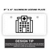 2" X 4" Aluminum License Plate  Thumbnail