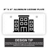 2" X 4" Aluminum License Plate  Thumbnail