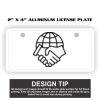 2" X 4" Aluminum License Plate  Thumbnail