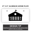 2" X 4" Aluminum License Plate  Thumbnail