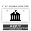 2" X 4" Aluminum License Plate  Thumbnail