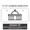 2" X 4" Aluminum License Plate  Thumbnail