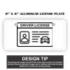 2" X 4" Aluminum License Plate  Thumbnail