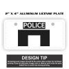 2" X 4" Aluminum License Plate  Thumbnail