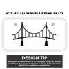 2" X 4" Aluminum License Plate  Thumbnail