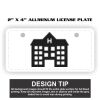 2" X 4" Aluminum License Plate  Thumbnail