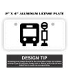 2" X 4" Aluminum License Plate  Thumbnail