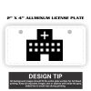 2" X 4" Aluminum License Plate  Thumbnail