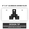 2" X 4" Aluminum License Plate  Thumbnail