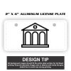 2" X 4" Aluminum License Plate  Thumbnail