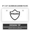 2" X 4" Aluminum License Plate  Thumbnail