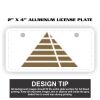 2" X 4" Aluminum License Plate  Thumbnail